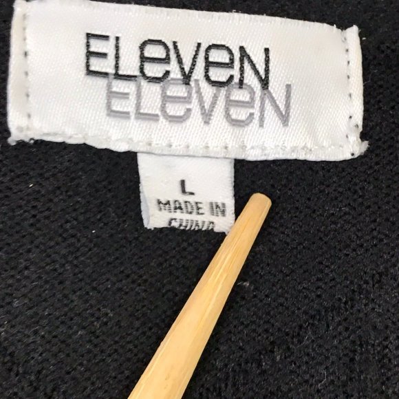 Eleven Eleven Women's Cardigan Sweater Black Size Large - Picture 4 of 10